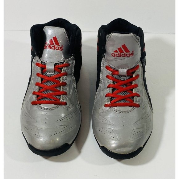 Adidas Next Level Speed 2 K Mid-Cut Basketball Shoes Boys Size 5.5 Silver Red - Picture 5 of 11